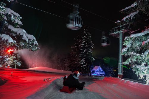Luge nocturne aux Arc 1950 Luge nocturne aux Arc 1950