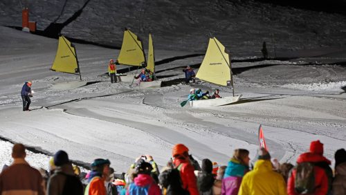 optimiste sur neige